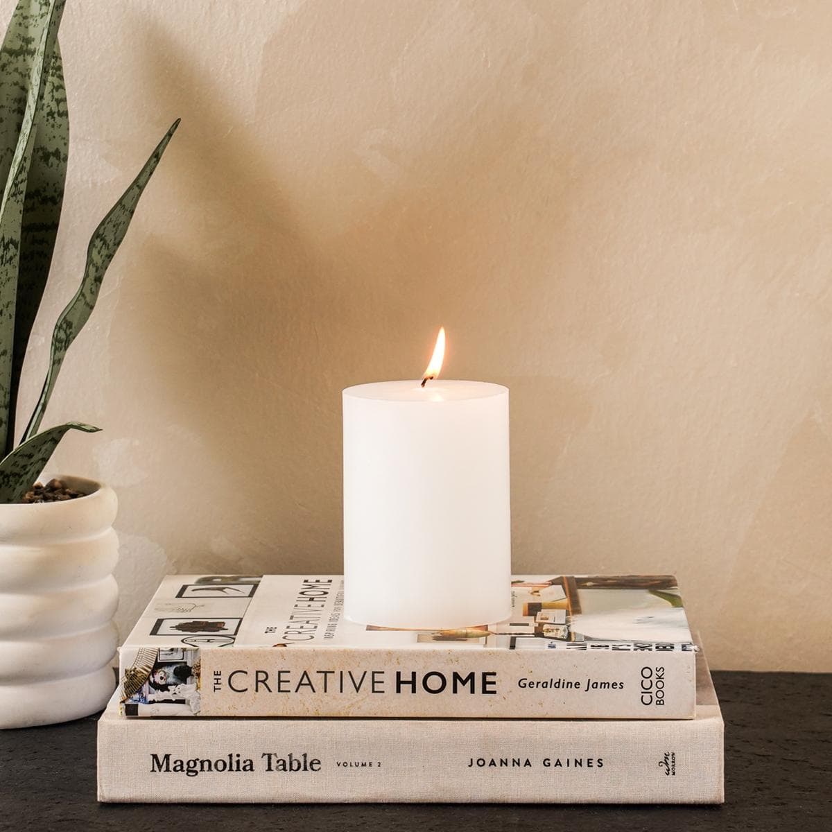 شمعة ضياء بيضاء