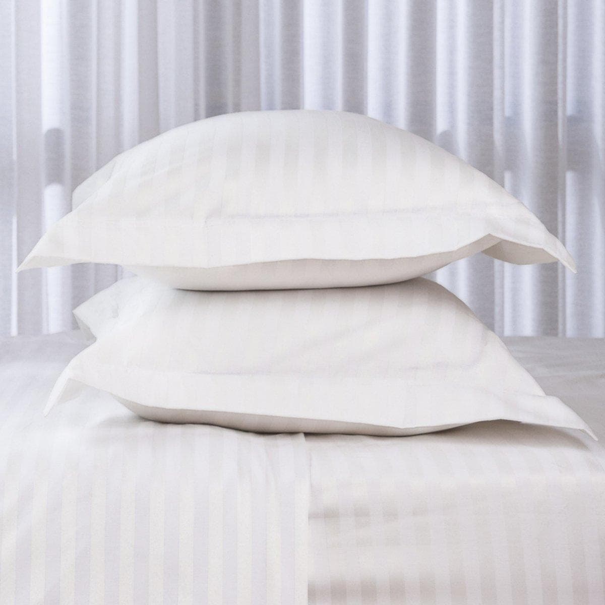 طقم 2 غطاء مخدة ذا وايت كوليكشن أبيض 50×75 سم