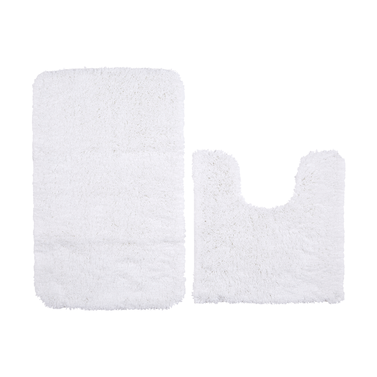 Kingsley Bath Mats Set White 50x80 + 50x50 cm