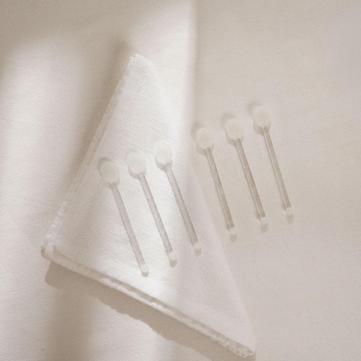 Luna Glass Teaspoon White 11X1.8X0.7 cm