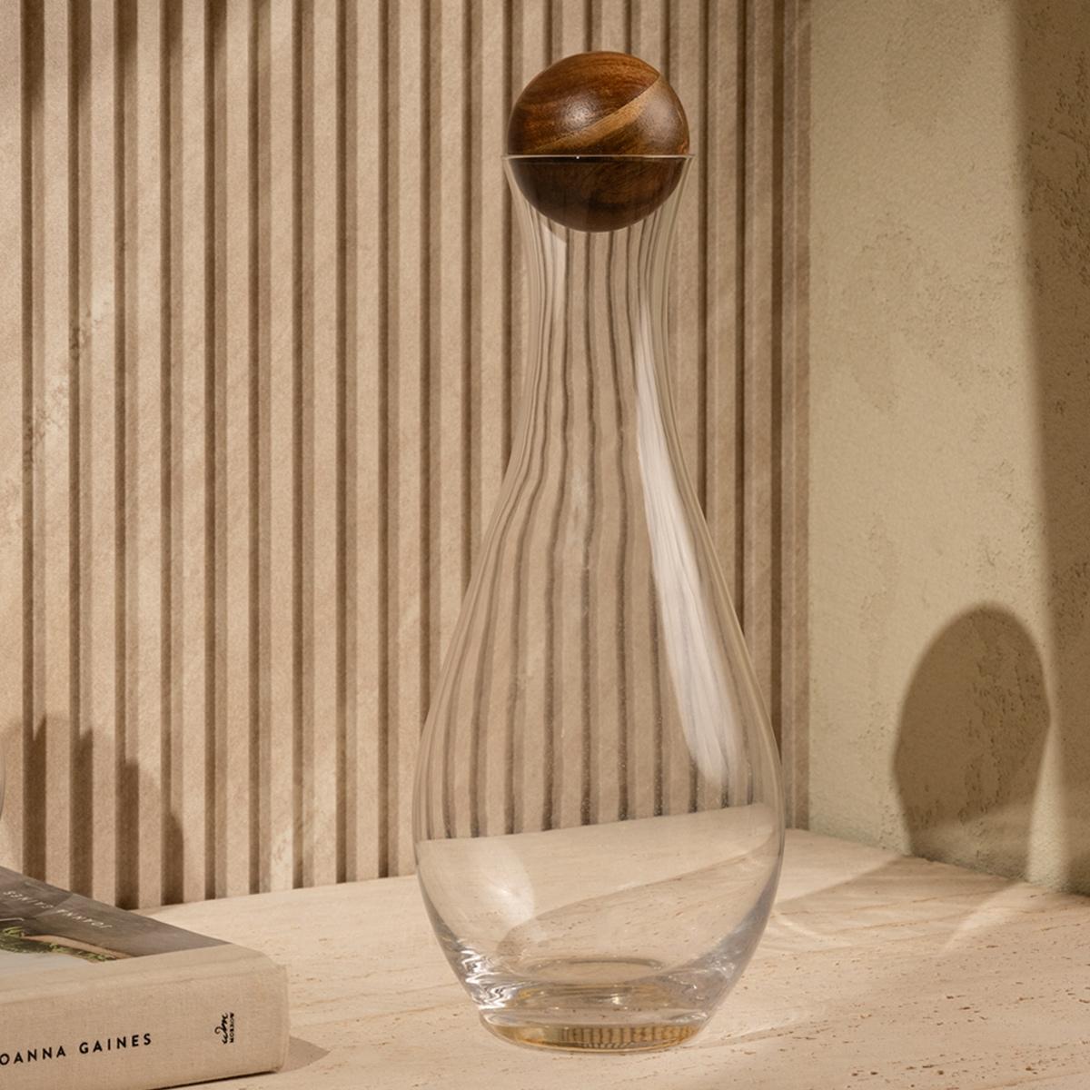 Sole Glass Bottle Clear D:12.5 X H:32.5 cm