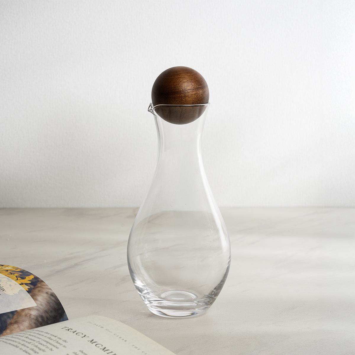 Sole Glass Bottle Clear D:8 X H:20 cm