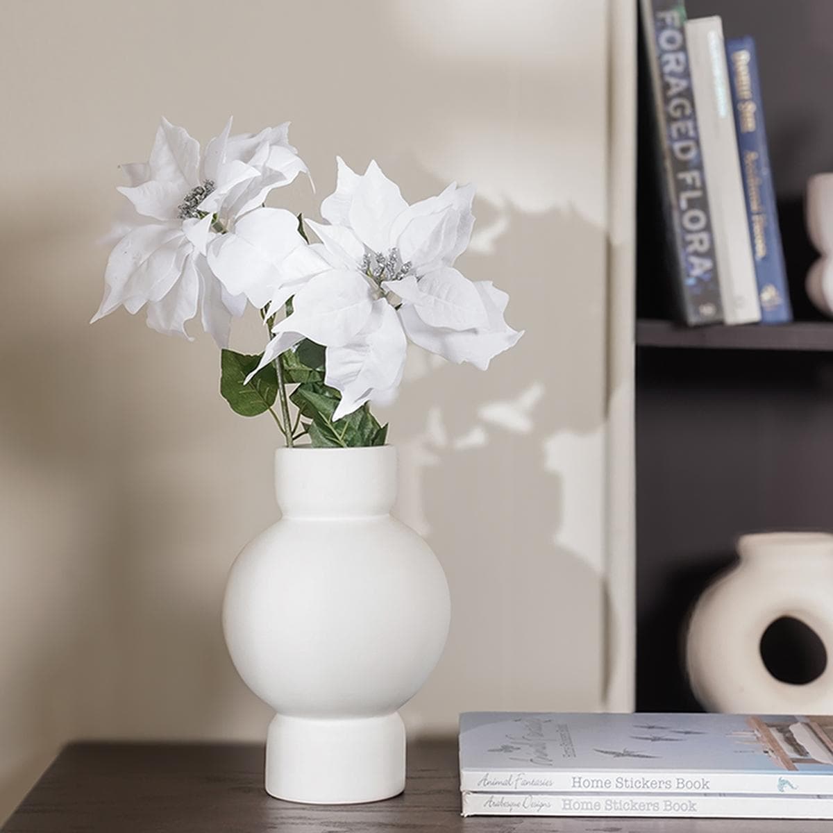Silk Poinsettia White