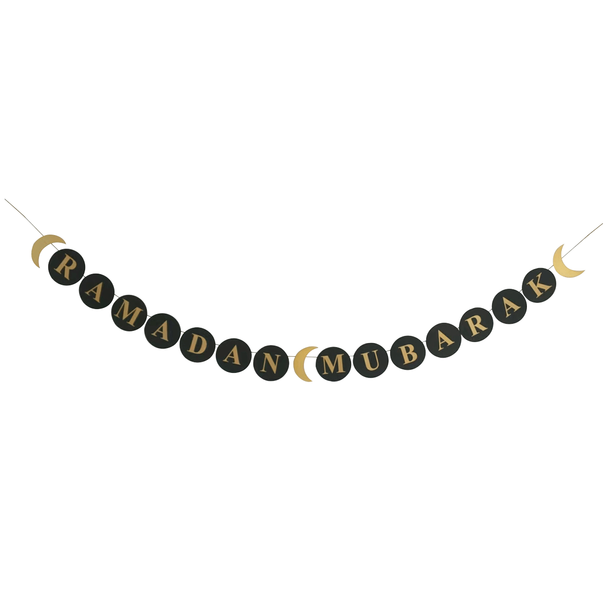 Ramadan Mubarak Decoration Gold/Blue 120x0.5x7 cm