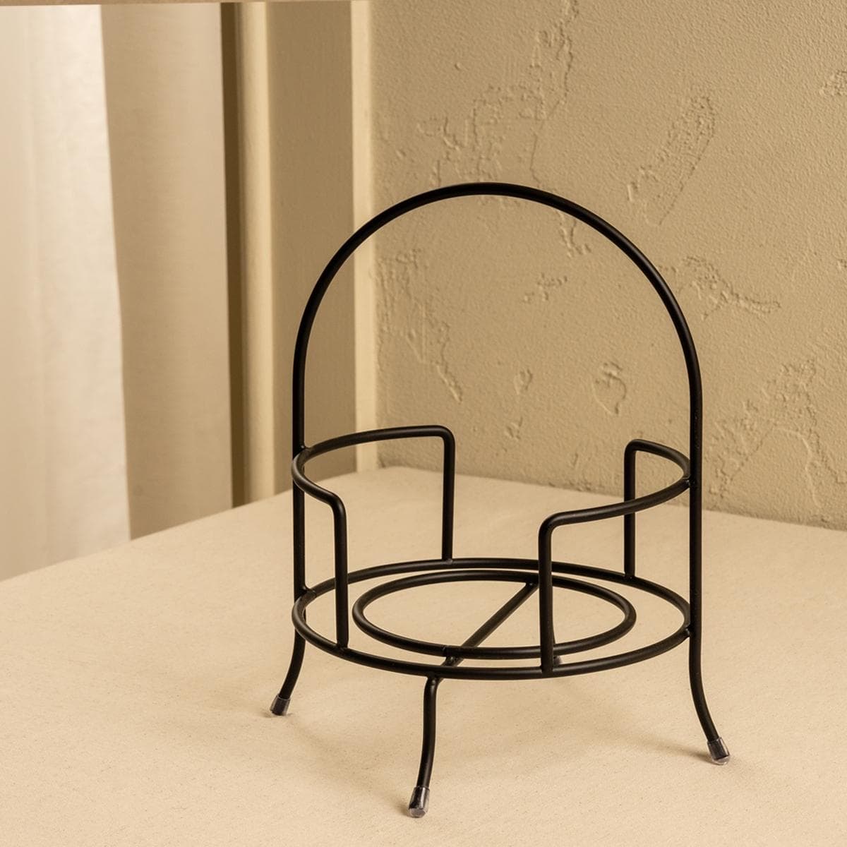 حامل صحون فيرب أسود صغير