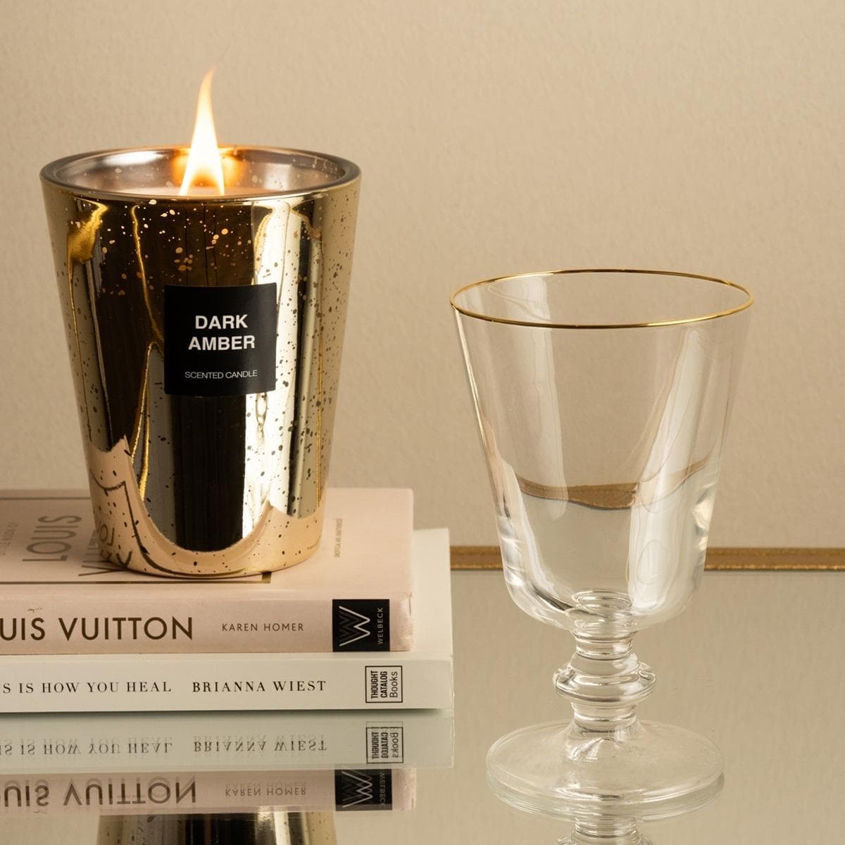 Basic Stem Glass Gold 220Cc