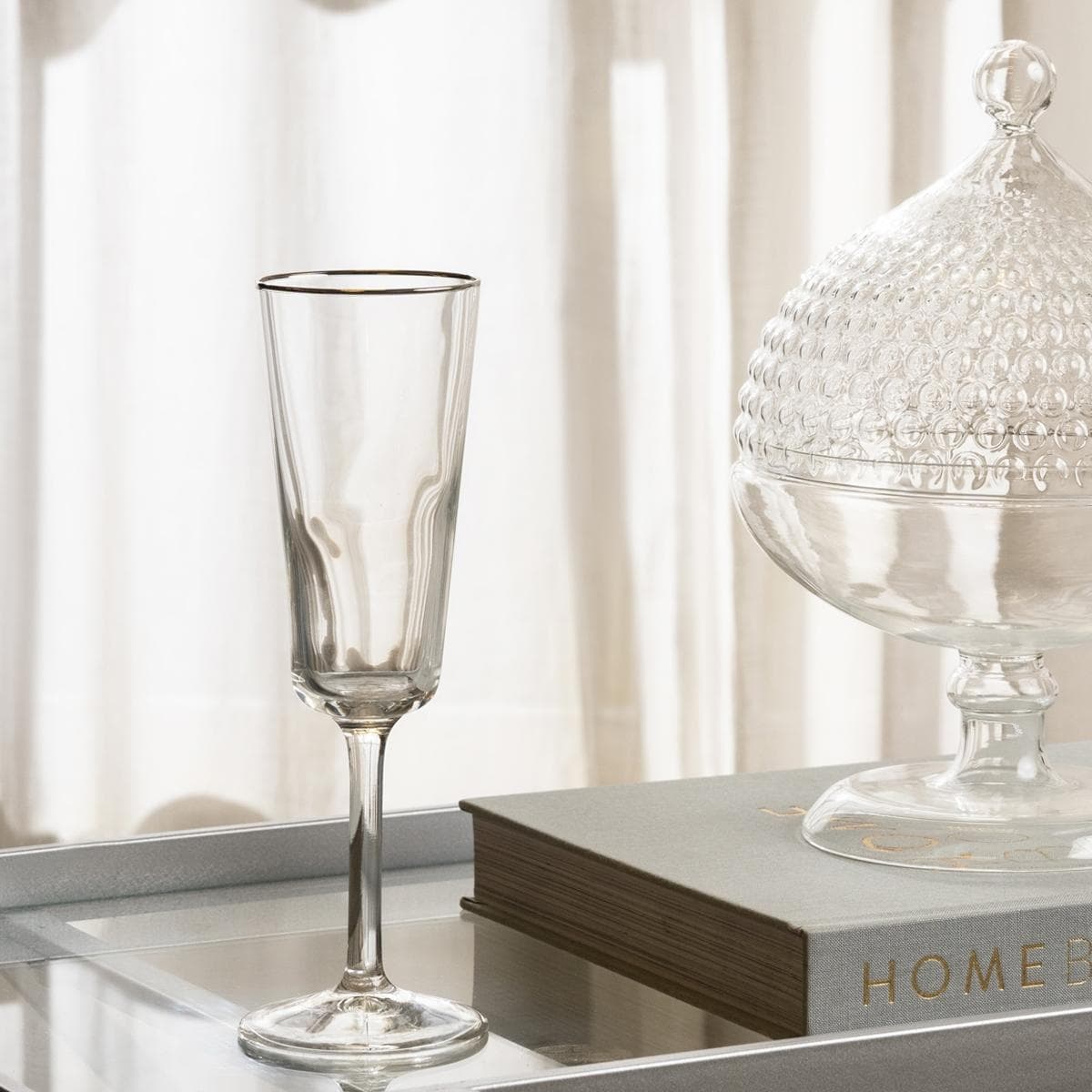 Basic Slim Stem Glass Silver 180Cc