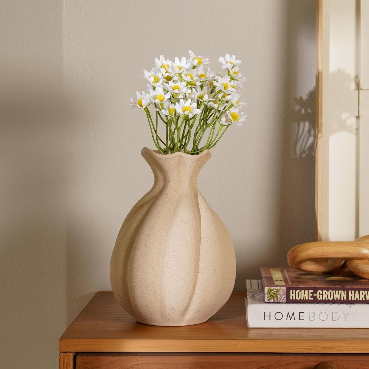 Silk Summer Daisy Bunch White 36 cm