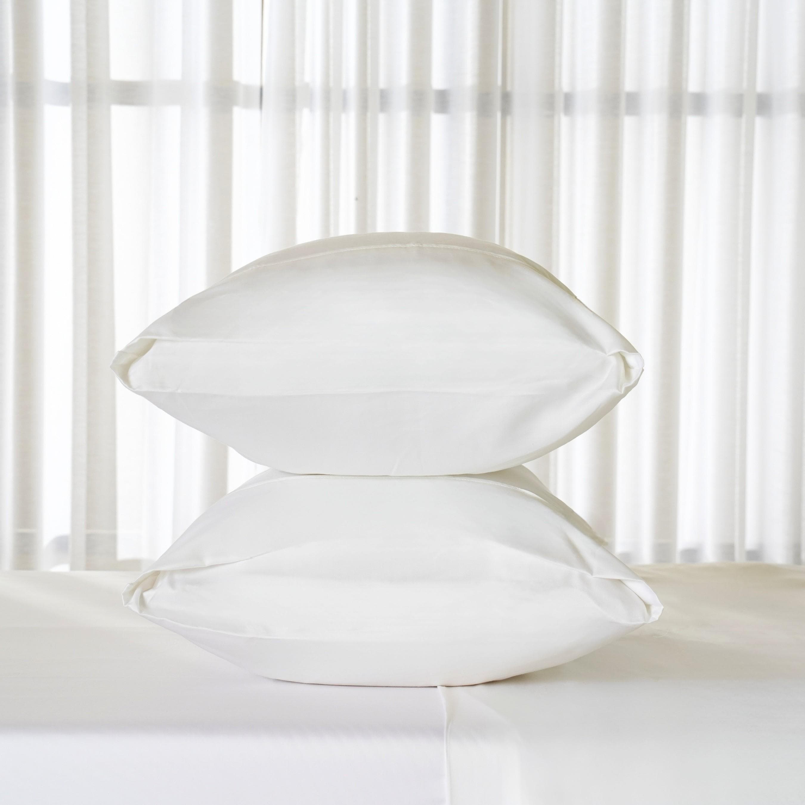 Satiny Smooth 300 TC Tencel Pillowcase Set 2Pcs White 50X70 cm