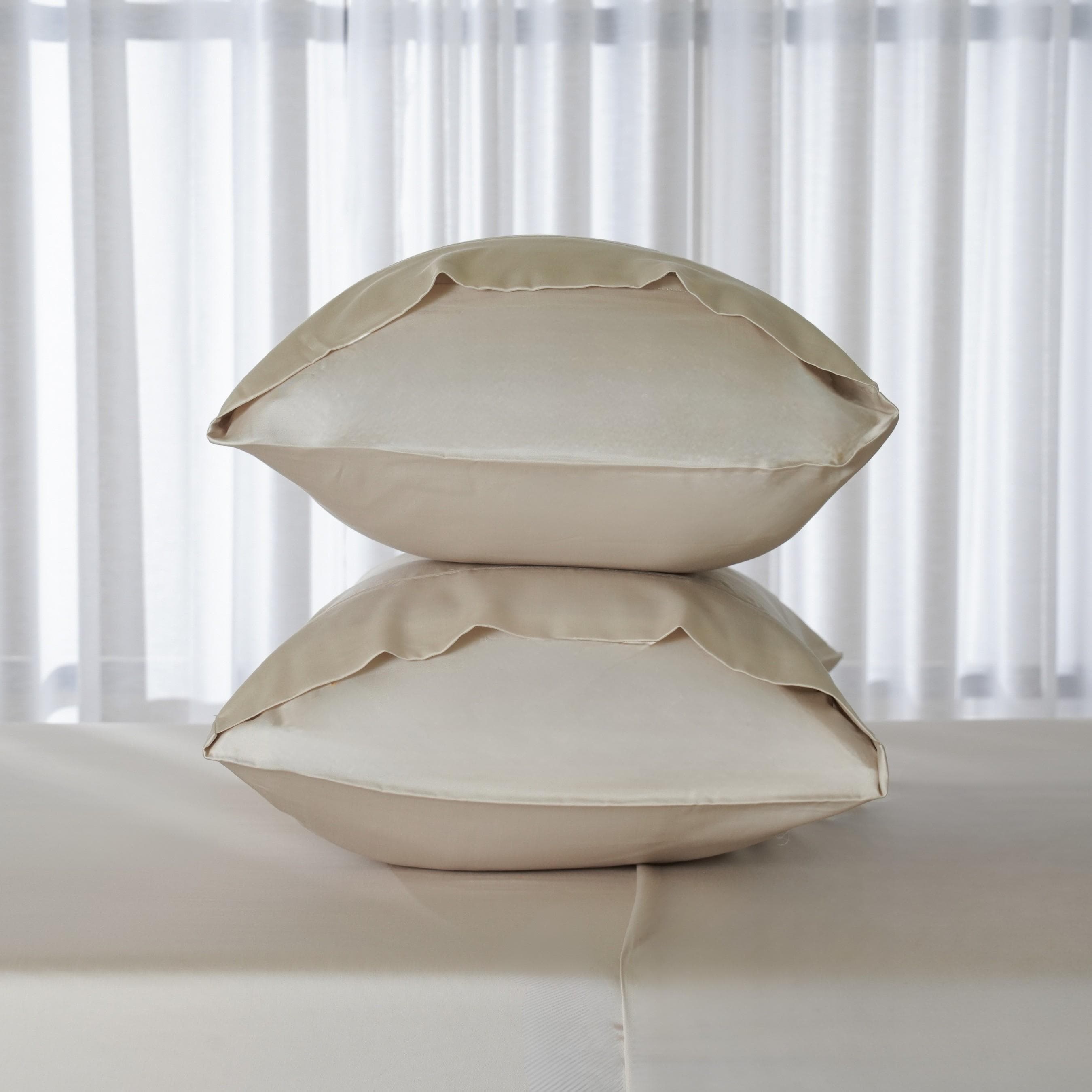 Satiny Smooth 300 TC Tencel Pillowcase Set 2Pcs Beige 50X70 cm