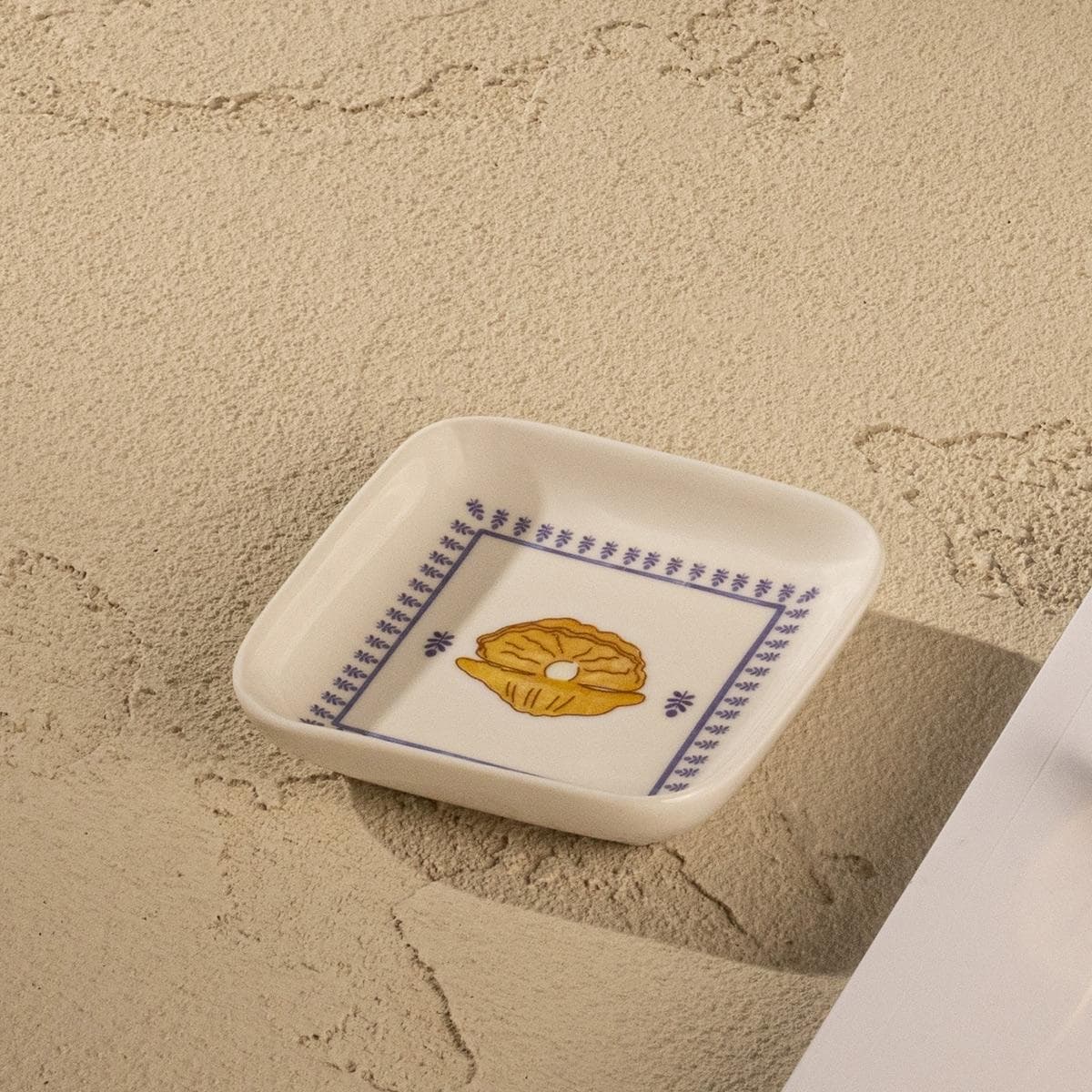 Alheirat Tong Plate Blue 8.5X8.5X1.8 cm