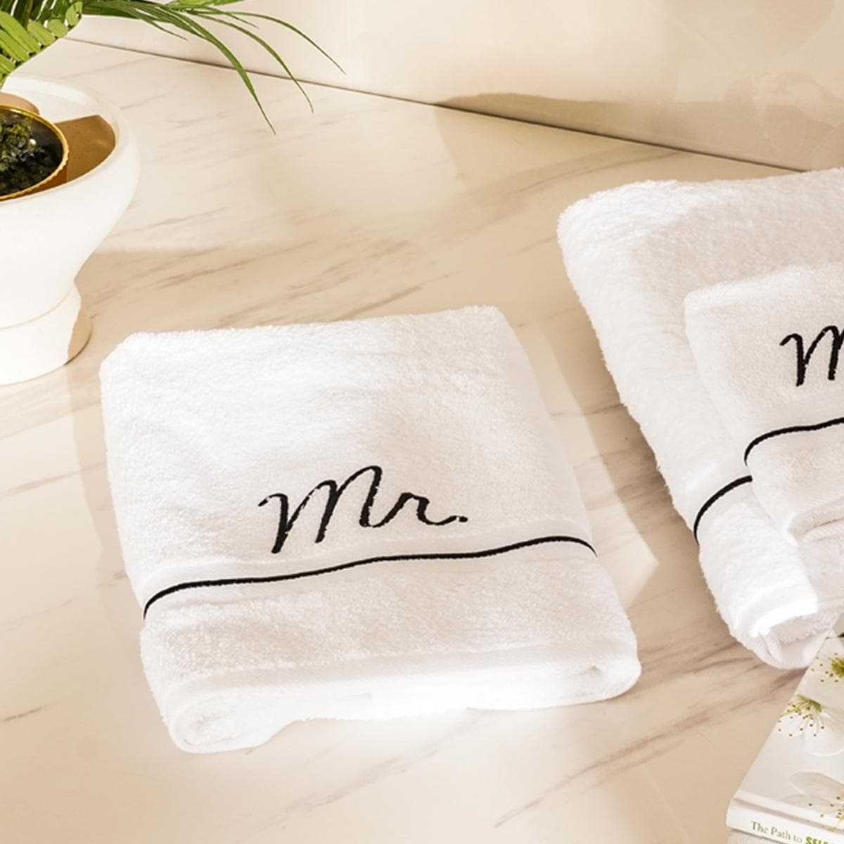 Mr Hand Towel White 50X90 cm