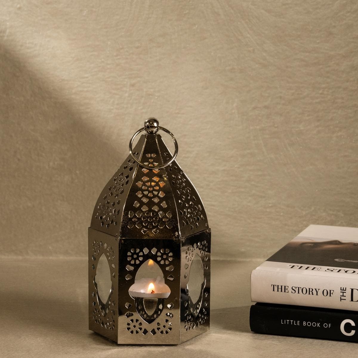 Ram Metal Lantern Silver 6X12 cm