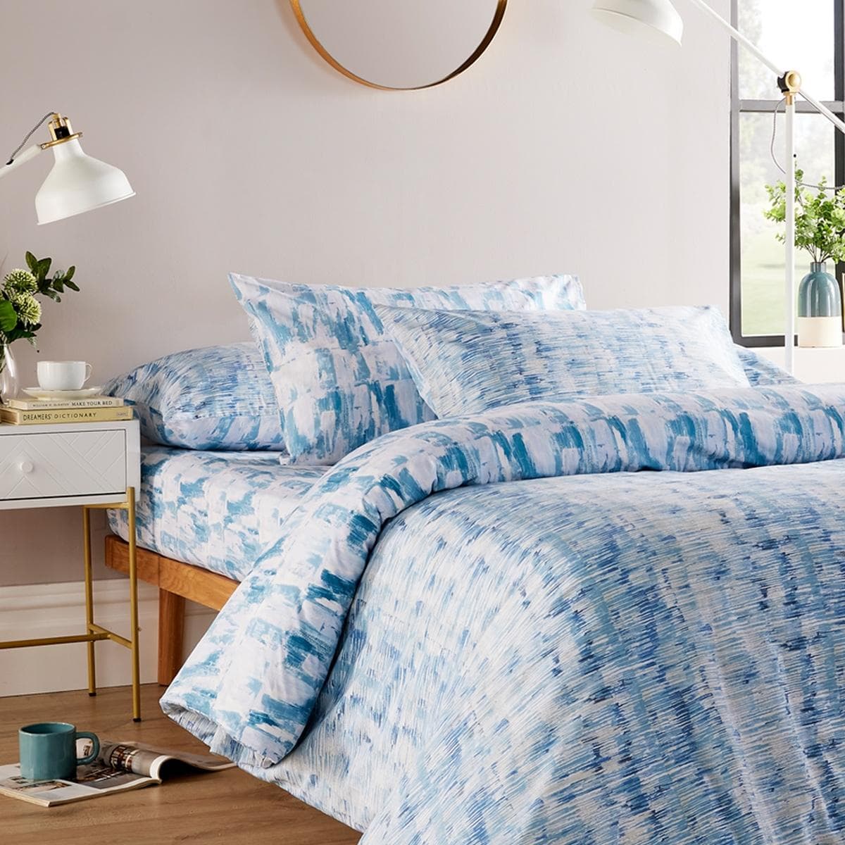 Talia 2 Pcs Duvet Cover Set Teal 135X200 cm