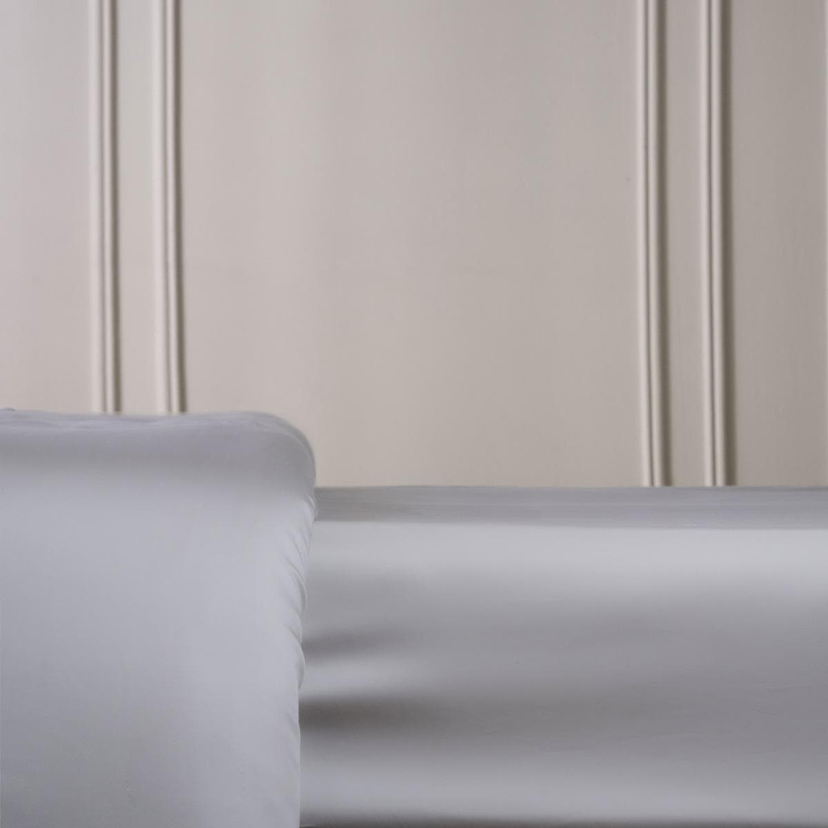 شرشف سرير مشدود بحواف مطاطية تينسل 300 خيط ساتيني سموث رمادي 180×200 سم