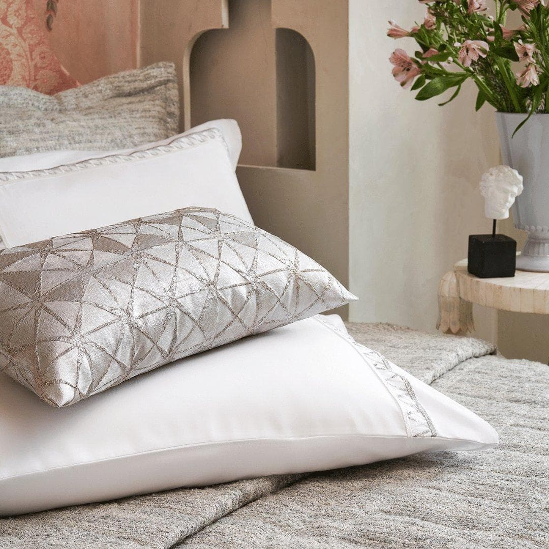 طقم ديباج العُرس أريا 4 قطع رمادي 260×270 سم