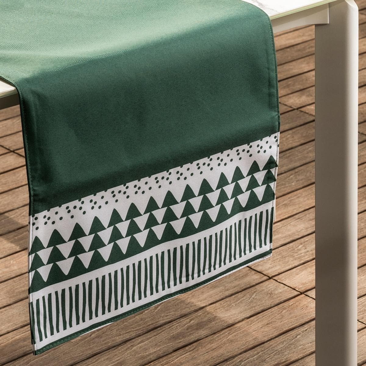 مفرش طاولة بوهو أخضر 40×180 سم