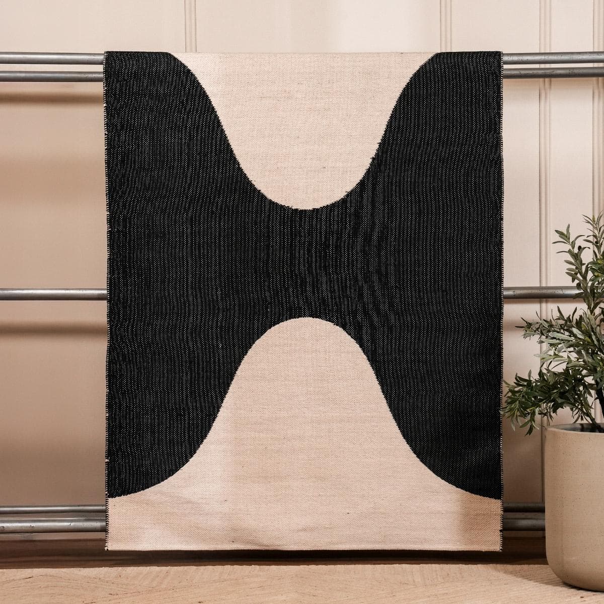 سجّادة زيكلاغ سوداء 170×240 سم