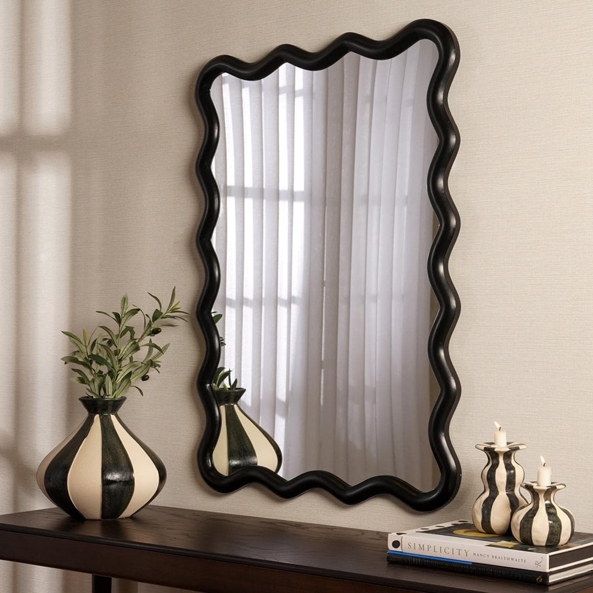 Byena Mirror Black 71X3X101.5 cm