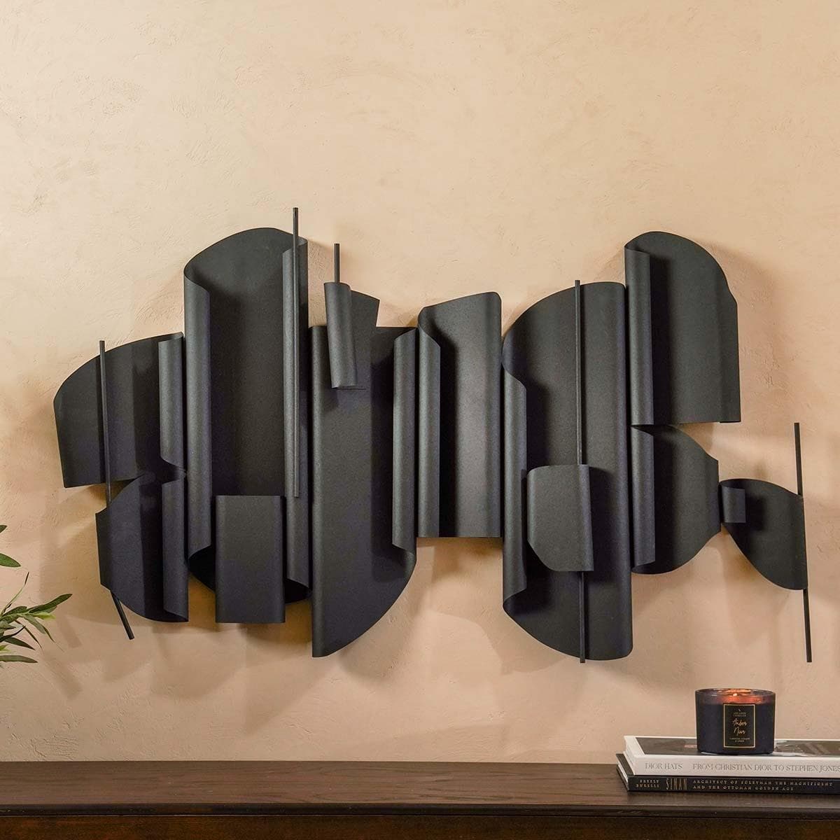 Madi Wall Art Black 65X7X109 cm