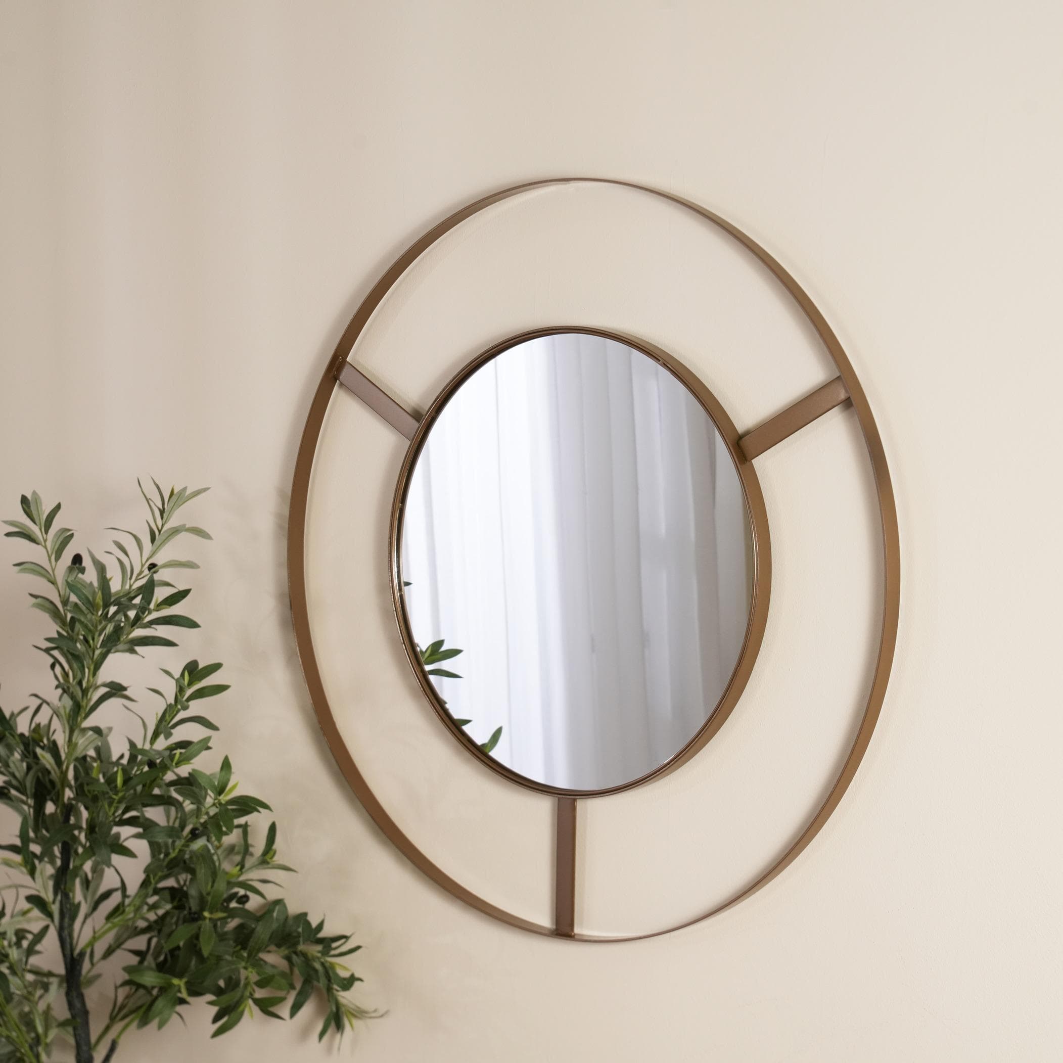 مرآة داش ذهبية 95×95 سم