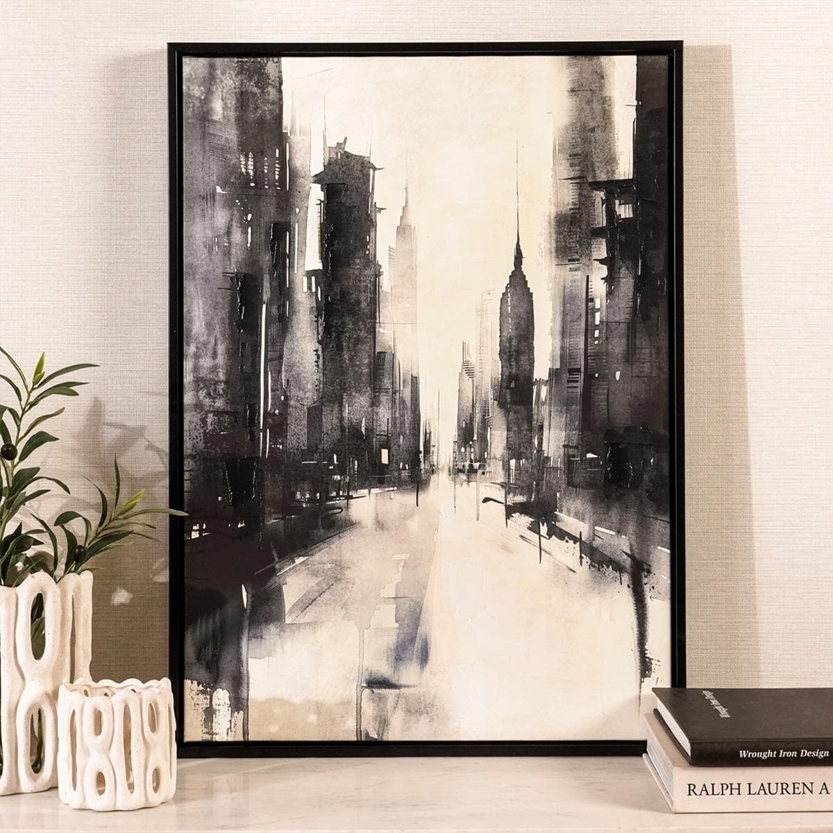City Framed Art Grey 50X70 cm