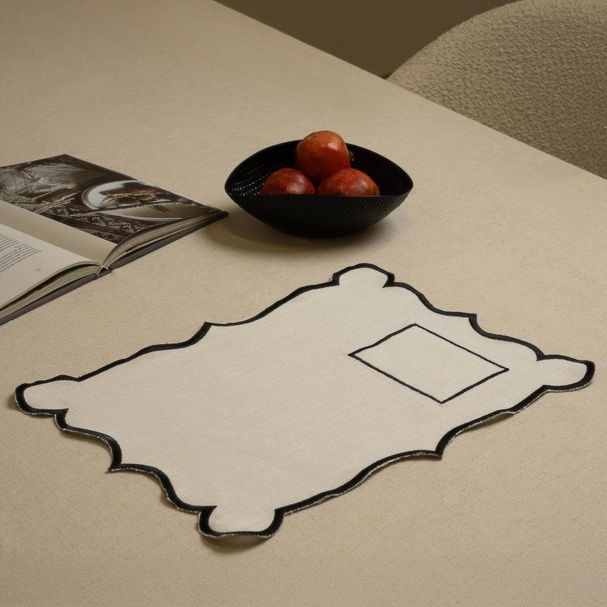 Sbeecha Table Placemat Black 33X48 cm
