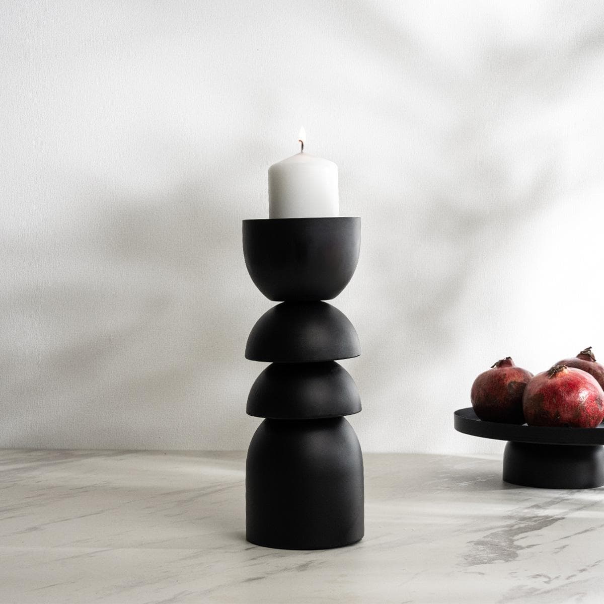 Gela Candle Holder Black 11X11X29.5 cm
