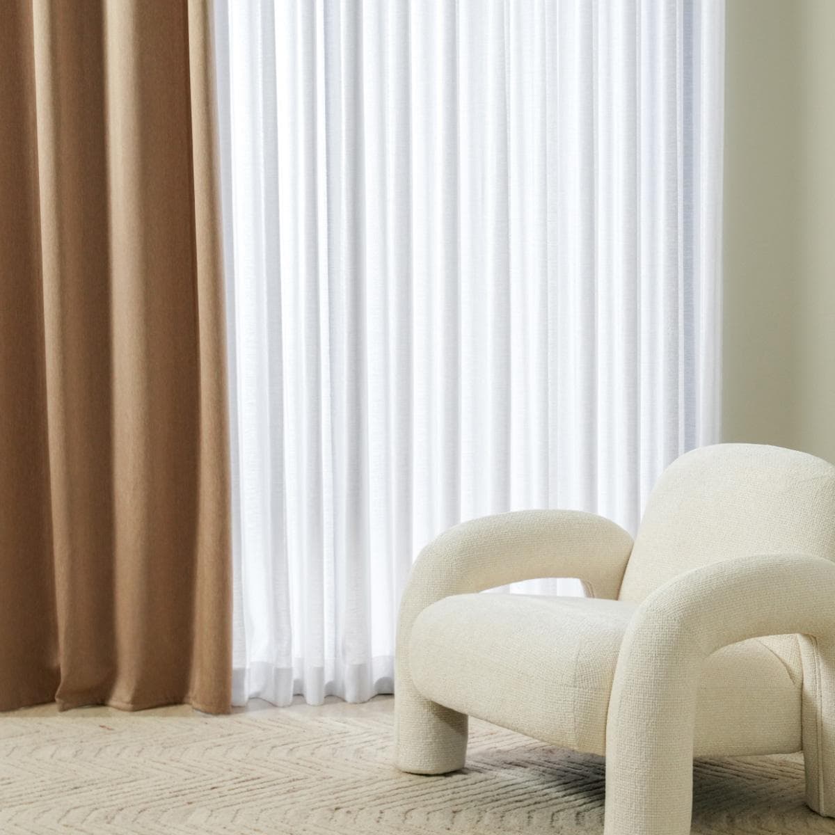 Joy Blackout Curtain Panel Tan 140 X 300 cm  