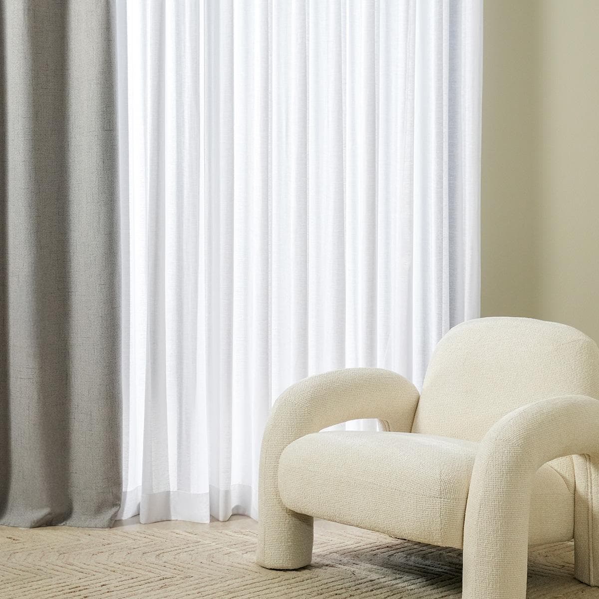 Ray Blackout Curtain Panel Grey 140 X 300 cm