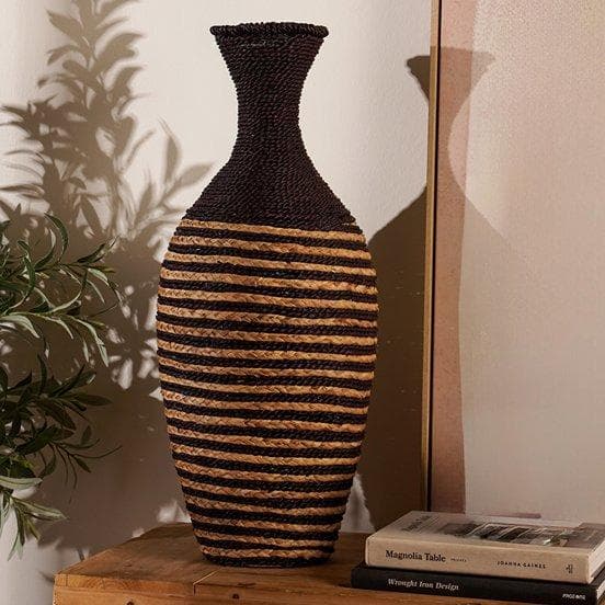 مزهرية جاز غراس أسود/طبيعي 69×25×25 سم