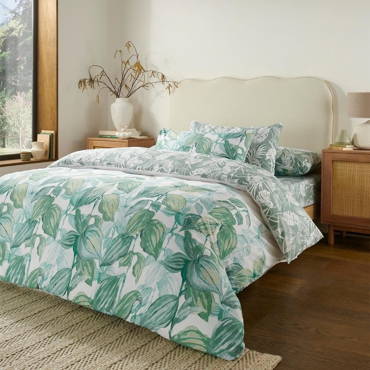 Hartley 3Pcs Duvet Cover Set Green 200X200 cm