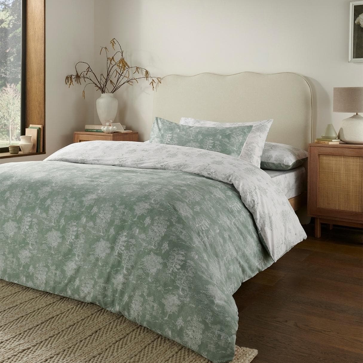 طقم غطاء لحاف شيروود قطعتين ساج 150×200 سم