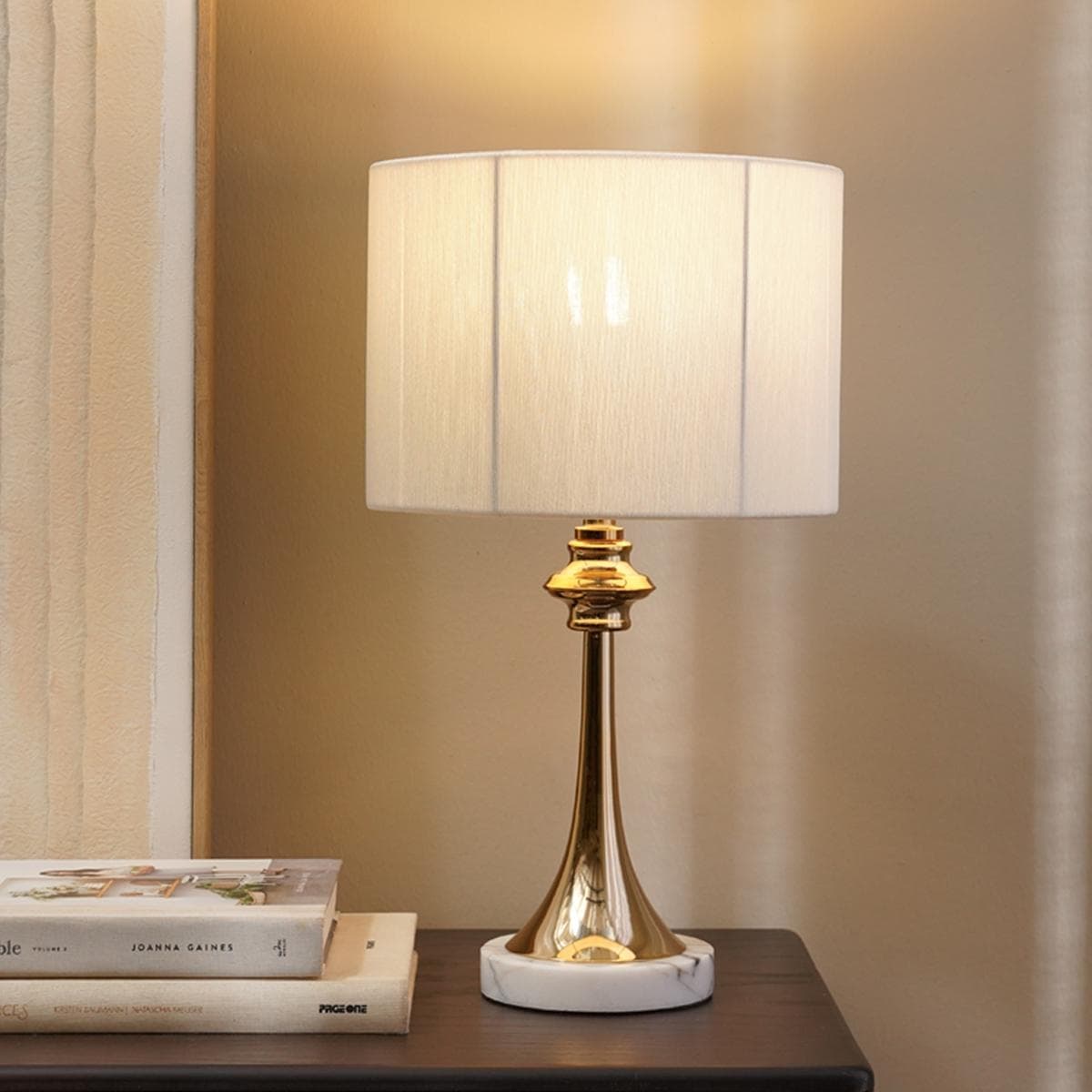 Mara Table Lamp White/Gold H:50.16 cm  