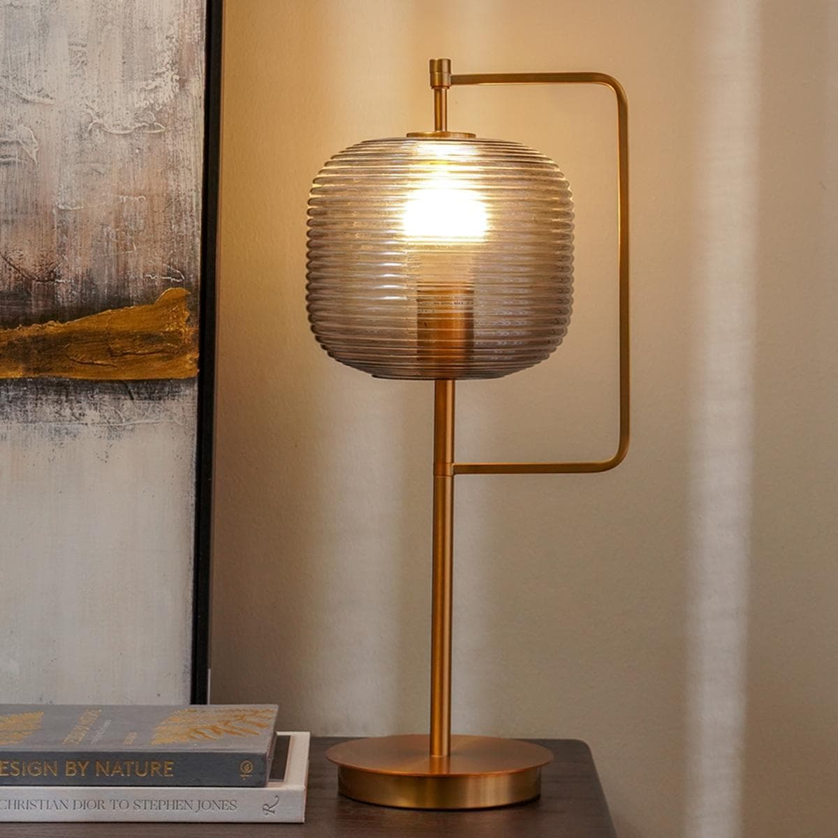 Glaze Table Lamp Gold/Grey H:54.61 cm  