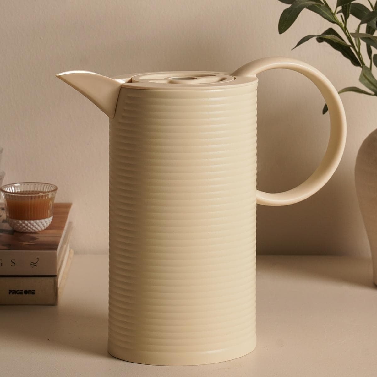Ribbed Coffee Server Cream 1.0 Litre