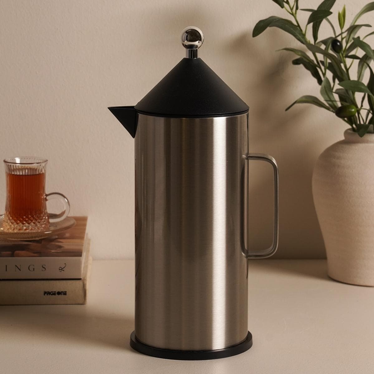 Mina Coffee Server Black/Silver 1Litre