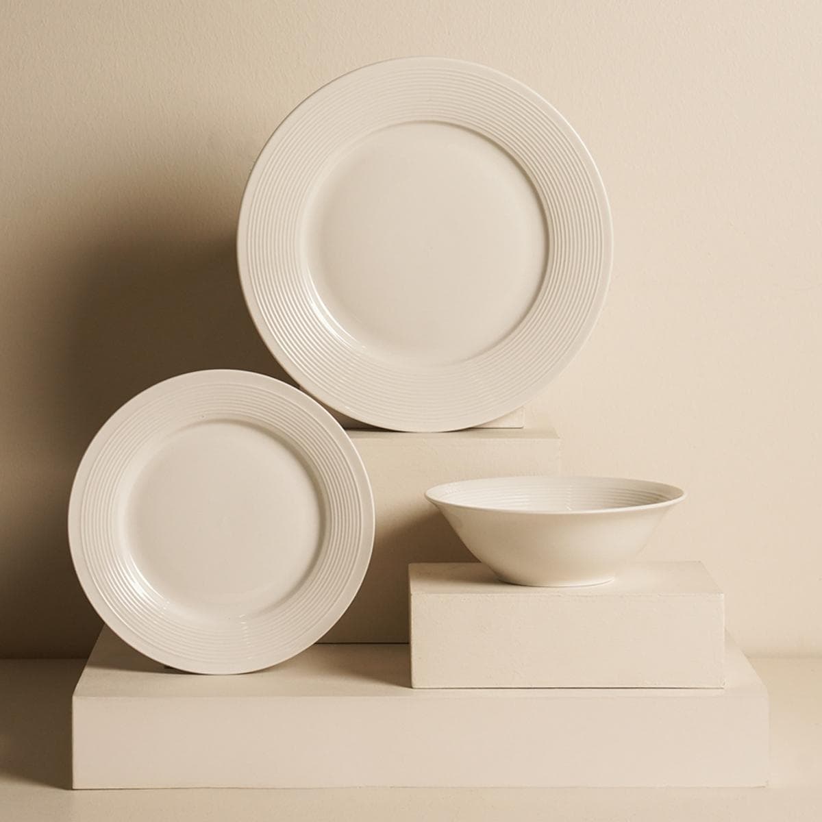Basic Porcelain Dinner Set 18Pcs White