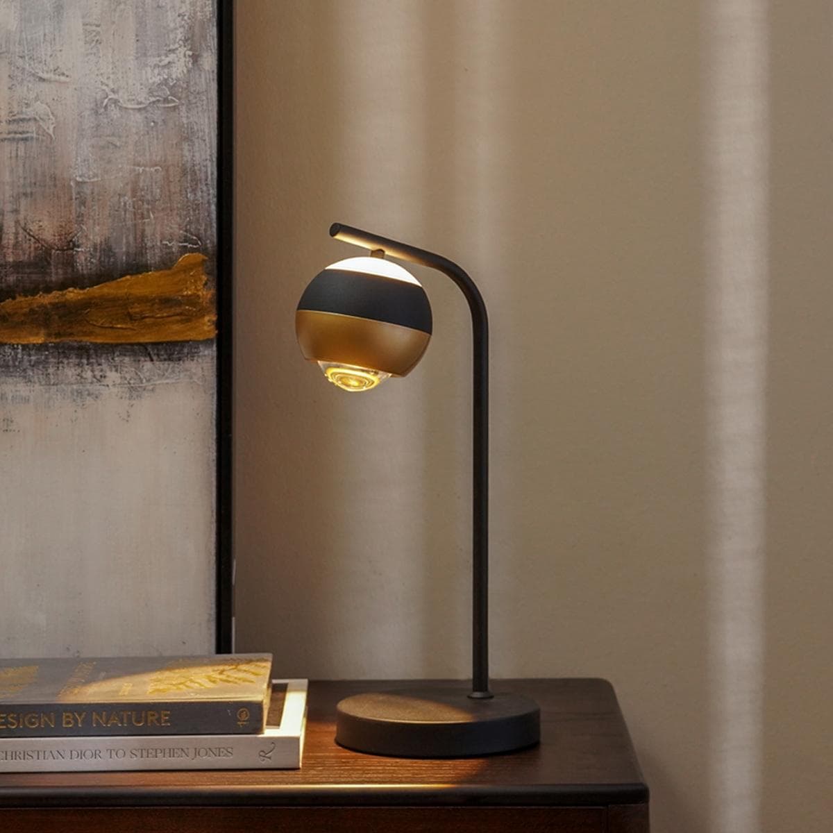 Lei Table Lamp Black/Gold H:40 cm  