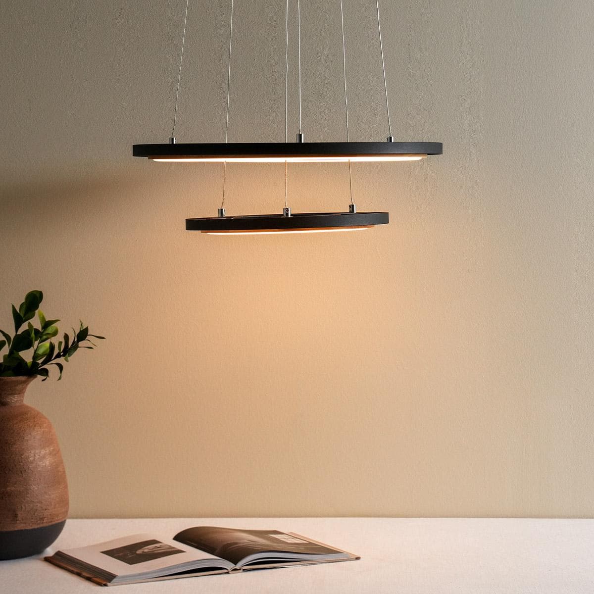 مصباح مُعلق كيان أسود ارتفاع: 150 سم