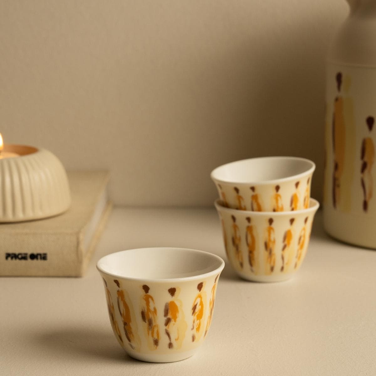 طقم فناجين قهوة نيو بون ميراج 6 قطع كلاي