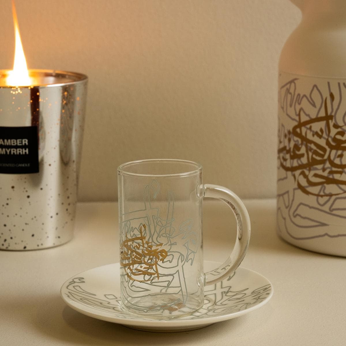 Lamatna New Bone Istikana Set 6Pcs Gold