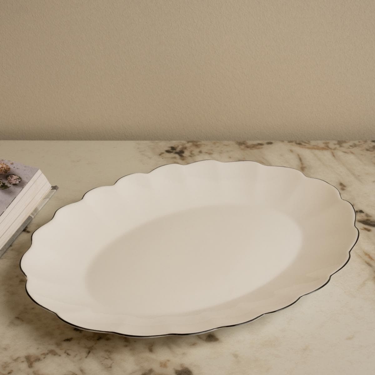 Oppa Glass Serving Plate 2Pcs Silver