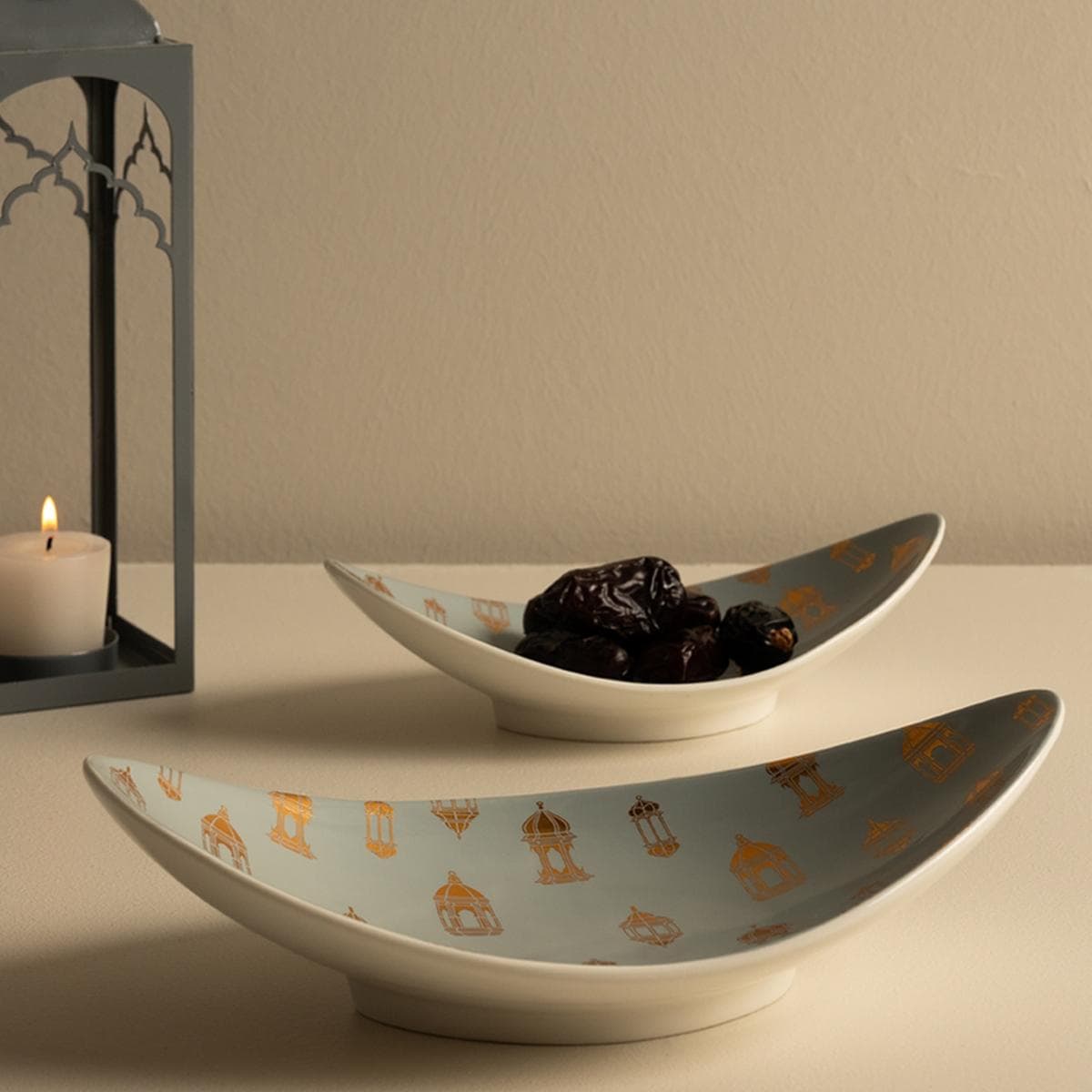 Qaser New Bone Date Plate Grey 25 cm