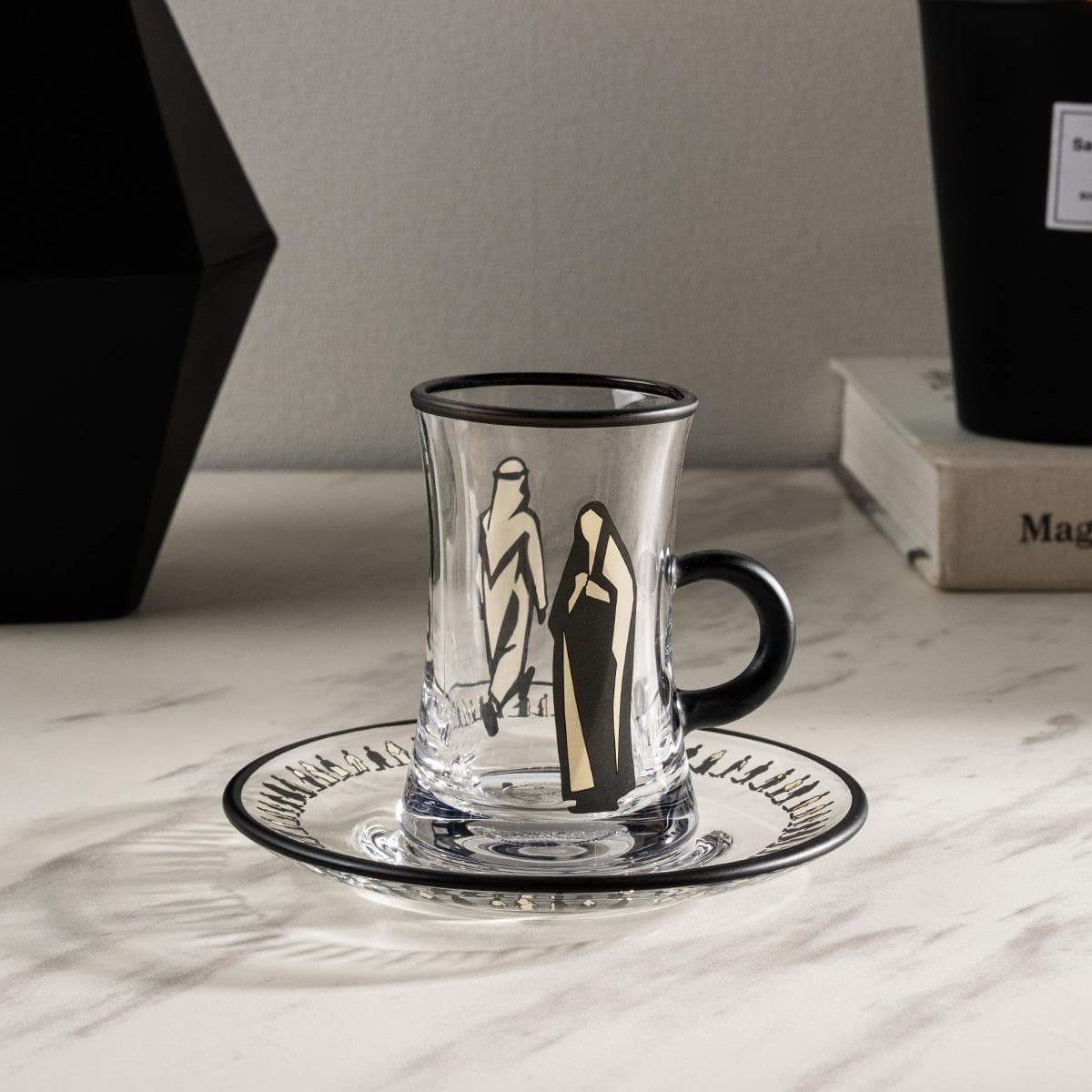 Essence Glass Istikana Set 6Pcs Black