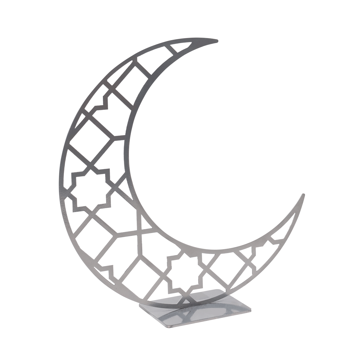 Gamrah Metal Table Deco Silver 29X4X30 cm