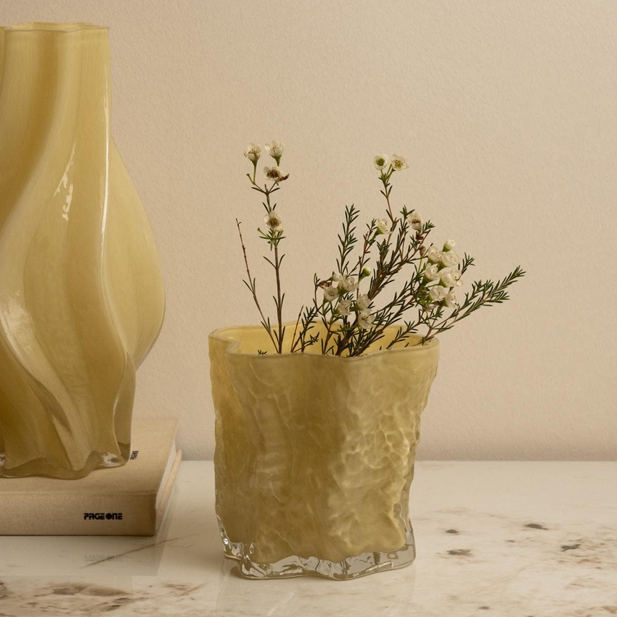 Twine Glass Vase Ginger 16X14.5X15 cm