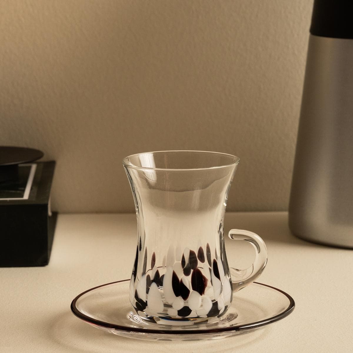 Geroll Glass Istikana Set 6Pcs Brown