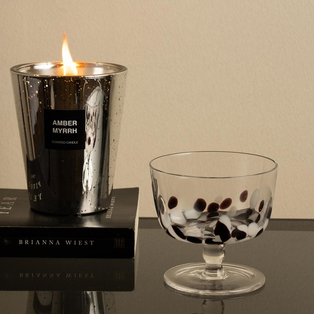 Geroll Glass Coupe Glass Set 6Pcs Brown