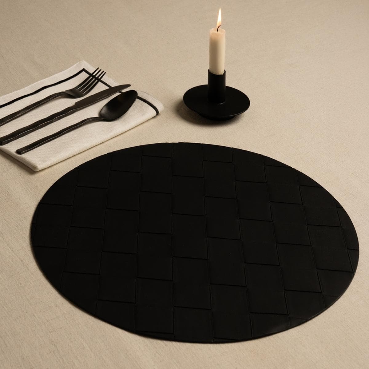Woven Placemat Black